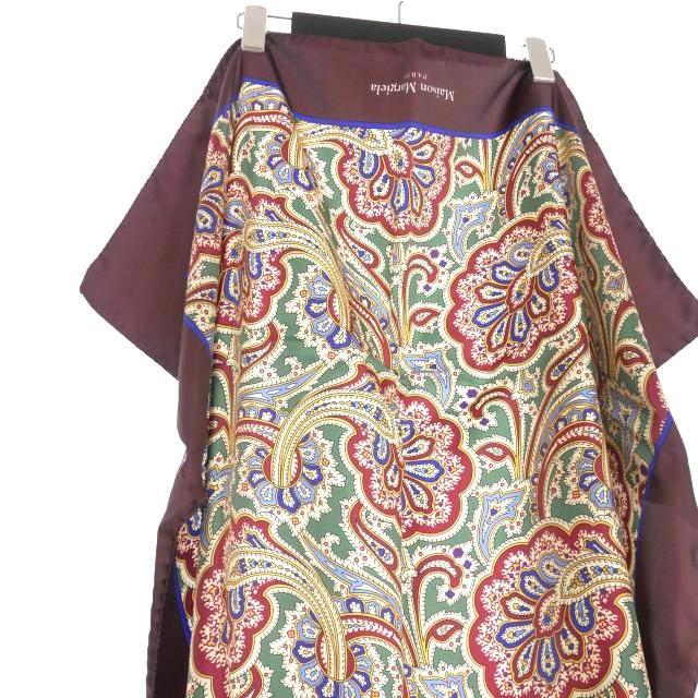 未使用品 メゾンマルジェラ Maison Margiela 22AW ペイズリー柄 シルク