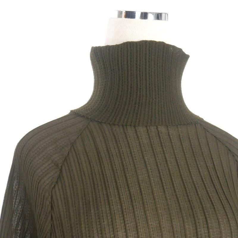 ラインヴァンド LEINWANDE ハイネック プリーツカットソー トップス  