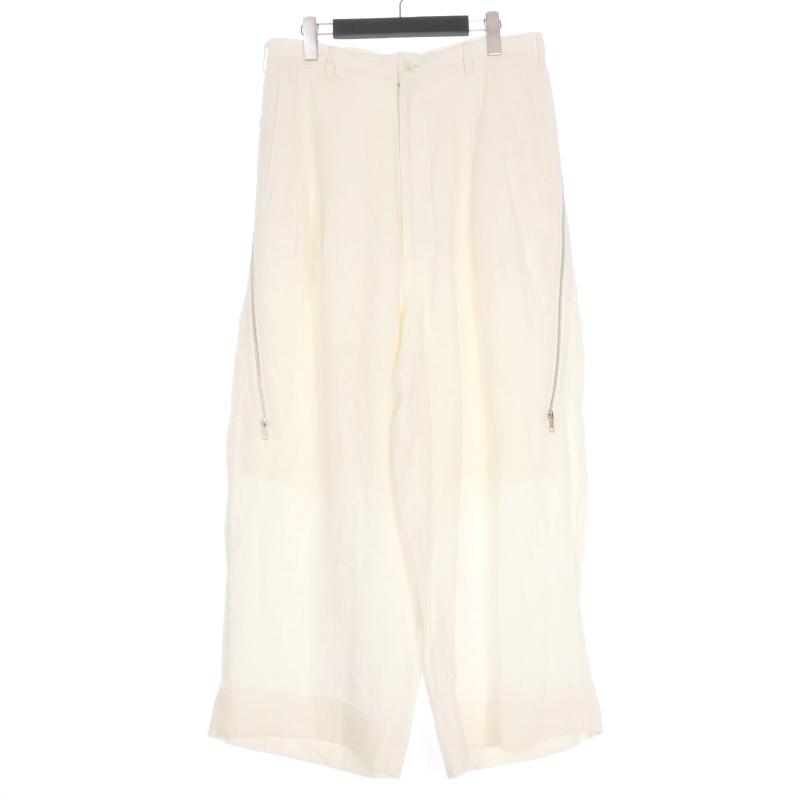 Y’s ワイズ　ヨウジヤマモト　ワイドパンツ　ロングキュロット　リネン　白 Y's ワイズ ヨウジヤマモト ワイドパンツ ロングキュロット