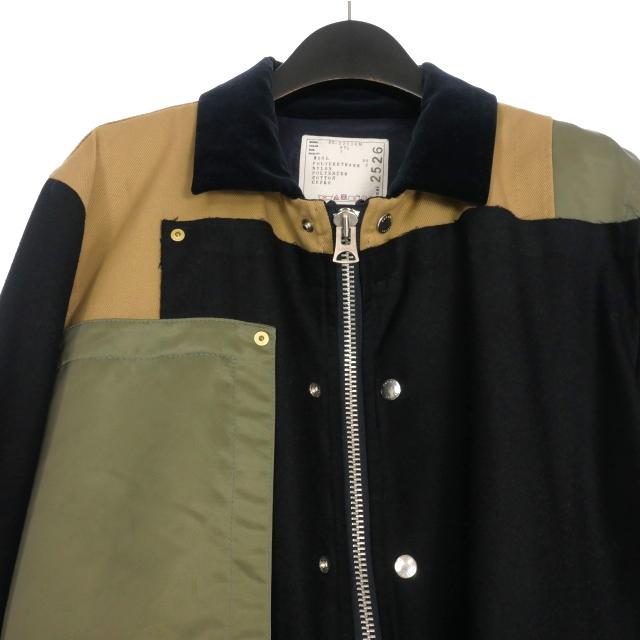 sacai ドッキングジャケット　ファブリックコンボシリーズ 20SS＊sacai (サカイ)】ファブリックコンボジャケット Fabric