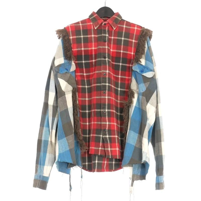 未使用品 レー Leh 21AW Re: Flannel Shirts 再構築 フランネル