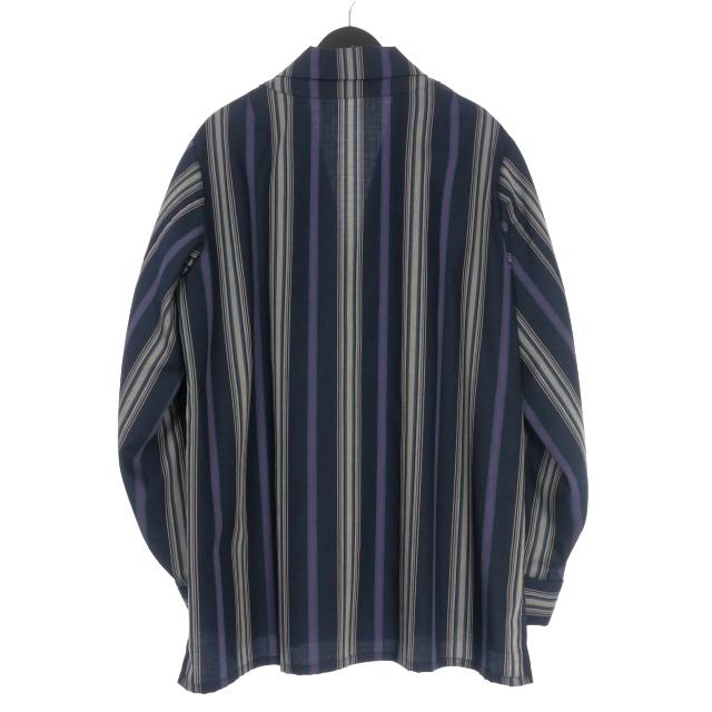 エトセンス シャツジャケット 美品 ETHOSENS 15AW ノーカラーシャツ