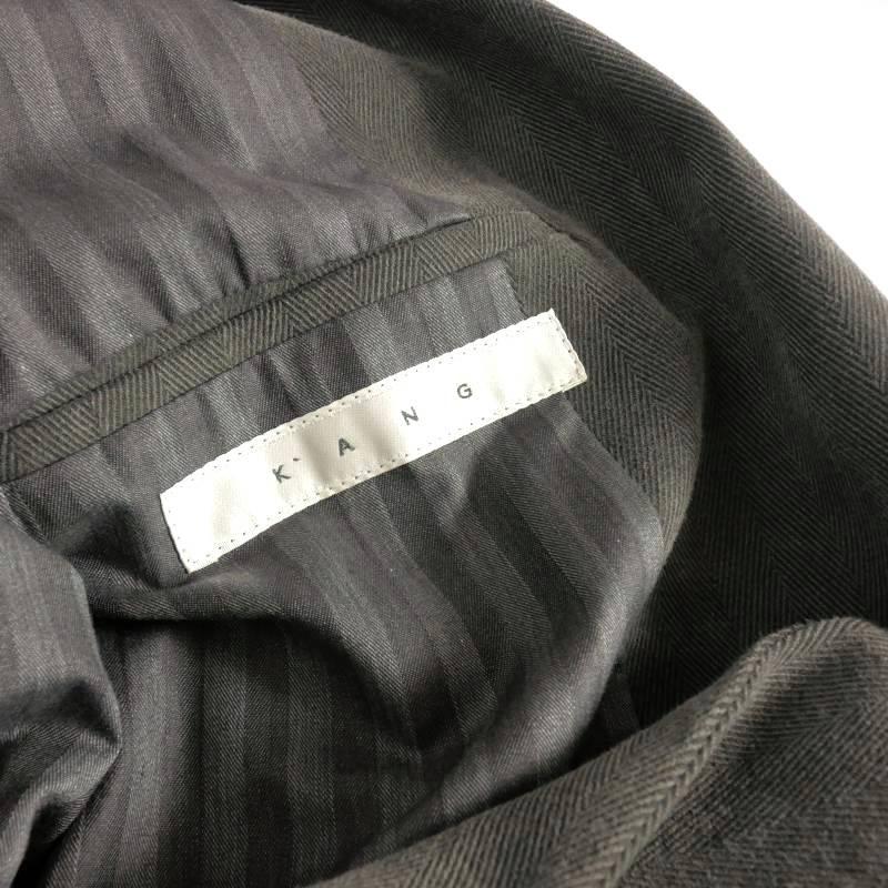 【中古】未使用品 カング KANG  MODULAR HEM JACKET テーラードジャケット ブレザー 48 オフブラック 黒 M/J-001-MO 未使用品 カング KANG MODULAR HEM JACKET テーラードジャケット