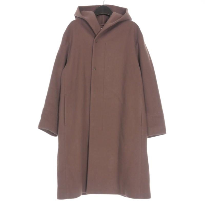 ステンカラーコート【STUDIOUS】強圧縮メルトンオーバーフードコート