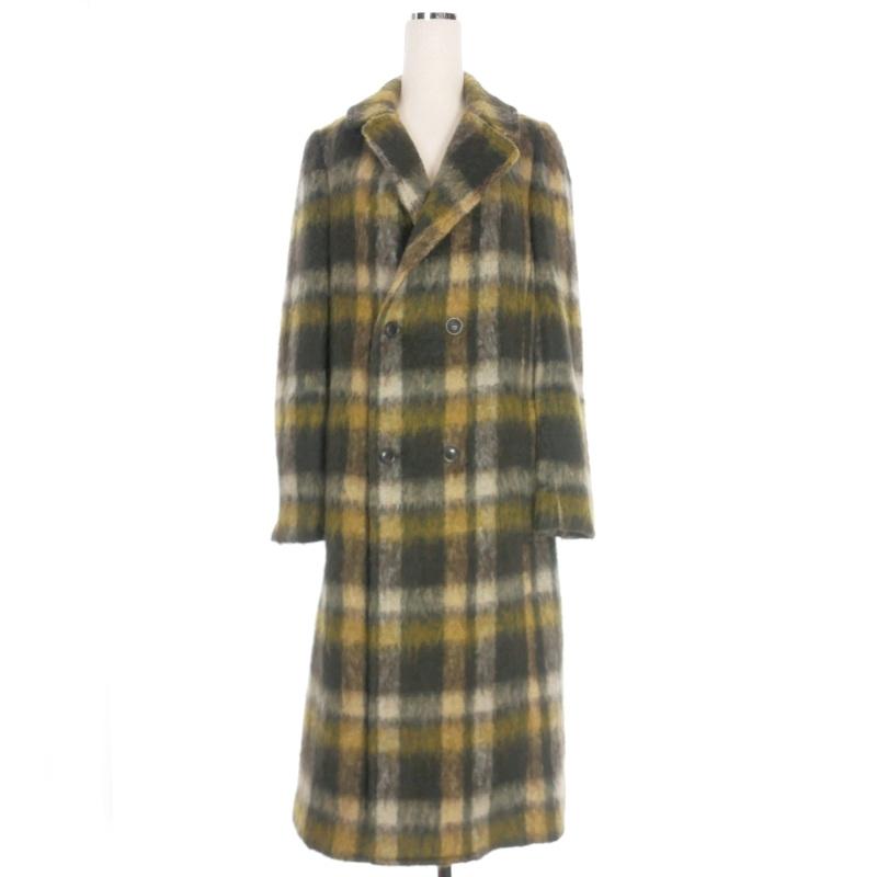 【cham゜さん専用【　】TOGA PULLA チェックロングコート トーガ プルラ TOGA PULLA MOHAIR SHAGGY チェックロングコート