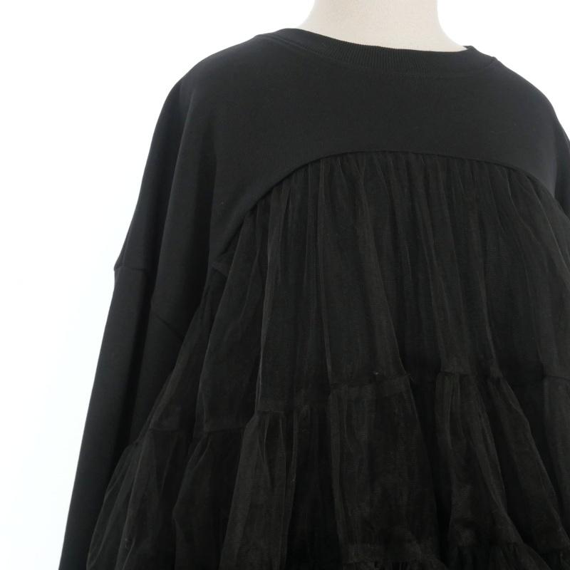 ヴィヴィアーノ VIVIANO チュールレイヤードスウェット トレーナー