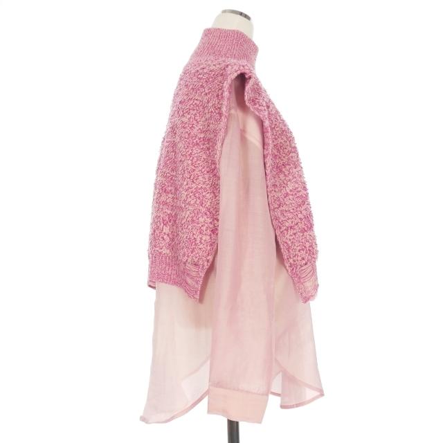 Ameri VINTAGE - 美品✨アメリ タートルネック ニット ピンク Ameri（アメリ）の「BUMPY SHEER DOCKING KNIT（ニット/セーター