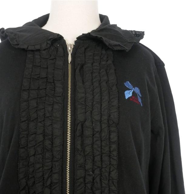 PINK HOUSE ピンクハウス ジップアップ パーカー ブラック 黒 PINK