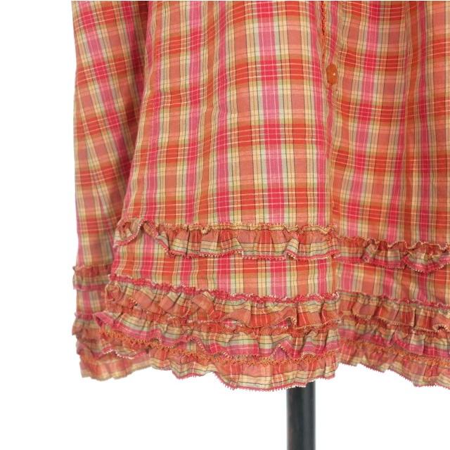 PINK HOUSE ピンクハウス ピコ加工 フラワーモチーフ フリル