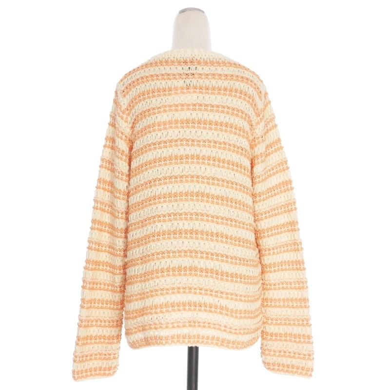 未使用品 バトナー BATONER LOW GAUGE MIX YARN CREW NECK シルク混 