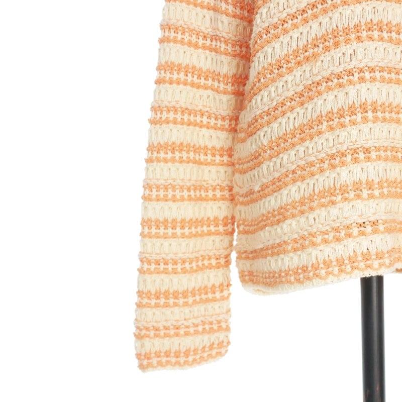 未使用品 バトナー BATONER LOW GAUGE MIX YARN CREW NECK シルク混 