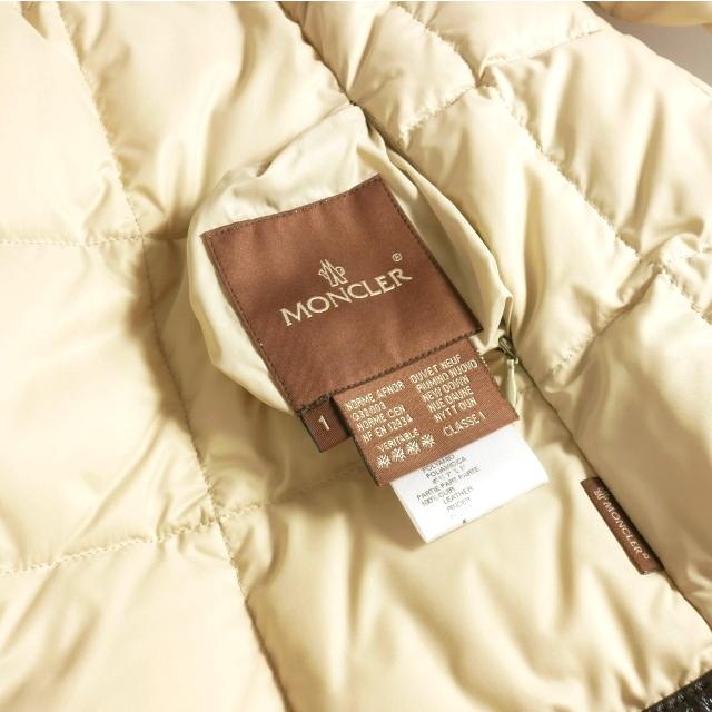 00s MONCLER ダウンコート　モンクレール　ベージュ　レディース　茶タグ 高級茶タグ】モンクレール☆ダウンジャケット☆00サイズ☆茶色