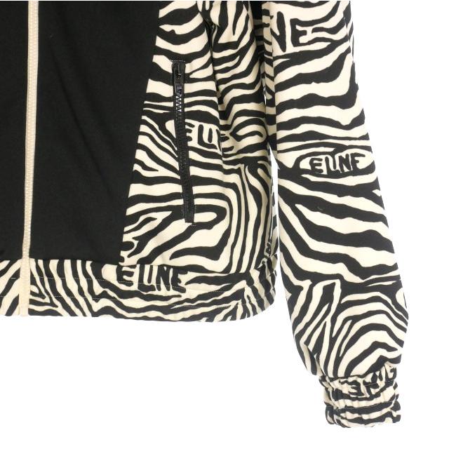 【中古】セリーヌ CELINE 22AW ゼブラ柄トラックジャケット ブルゾン S ホワイト/ブラック/レッド 白 黒 赤 2Y880426S 国内正規  メンズ CELINE（セリーヌ） CELINE 22AW ゼブラ柄トラックジャケット ブルゾン