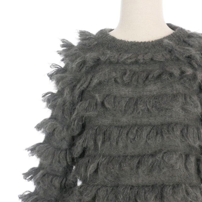メゾンオルガ Maison Olga モヘアニット セーター 長袖 1 グレー