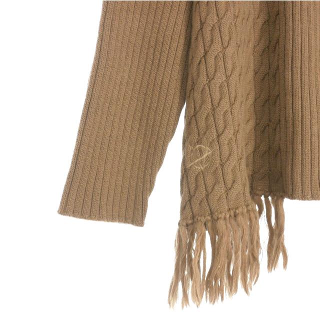 【中古】ヴェトモン VETEMENT ハイネック フリンジ オーバーサイズニット セーター 長袖 XS ベージュ UAH20KN610 ヴェトモン VETEMENT ハイネック フリンジ オーバーサイズニット