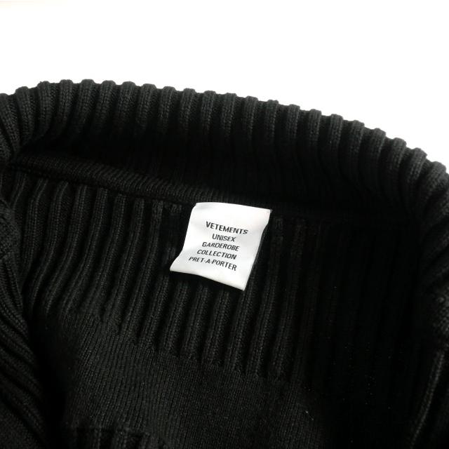 ヴェトモン VETEMENT バックロゴ ドライバーズニット セーター 長袖 XS