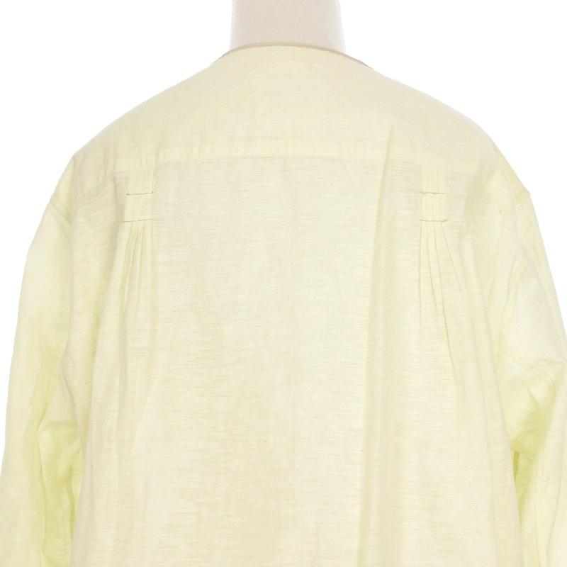 【中古】フィータ Pheeta スキッパーパイピングワンピース ドレス 長袖 1 ライム PH22SS-26 レディース フィータ Pheeta スキッパーパイピングワンピース ドレス 長袖 1