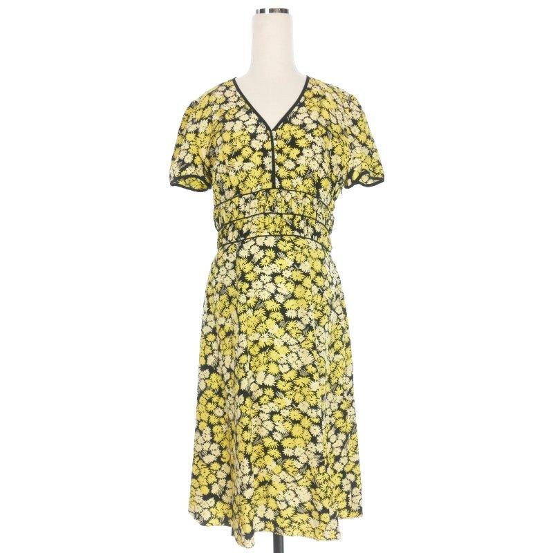 DKNYシルクワンピース ダナキャランニューヨーク DKNY シルク フラワー