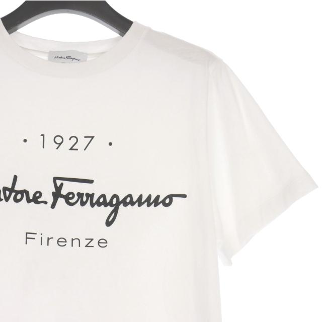Salvatore Ferragamo スウェット 白 刺繍ロゴ S イタリア製 Ferragamo Logo cotton T-shirt - White - Women | 11C466722283001