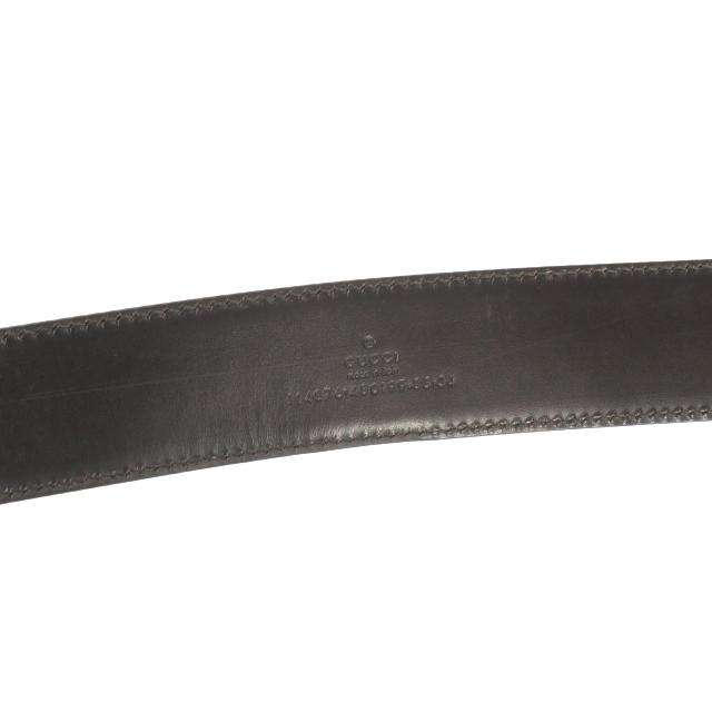 GUCCI グッチ インターロッキングG グッチシマ レザーベルト オフ