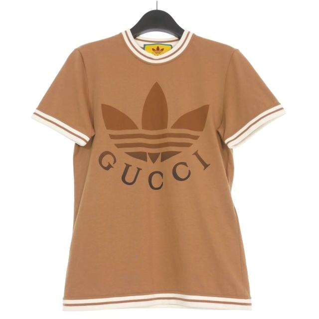 GUCCI ロゴプリント Tシャツ ブラウン