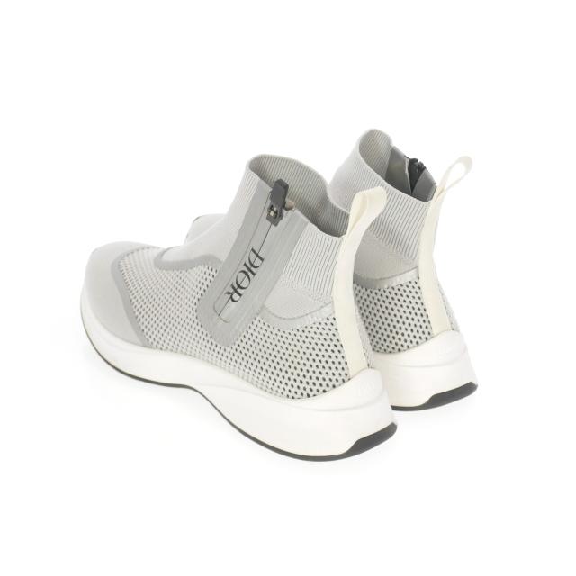 ディオール Dior B25 サイドジップ ハイカットニットスニーカー 靴 39
