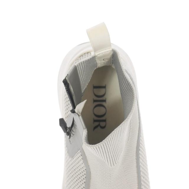【中古】ディオール Dior B25 サイドジップ ハイカットニットスニーカー 靴 39 ライトグレー 3SH124YTP レディース ディオール Dior B25 サイドジップ ハイカットニットスニーカー 靴 39