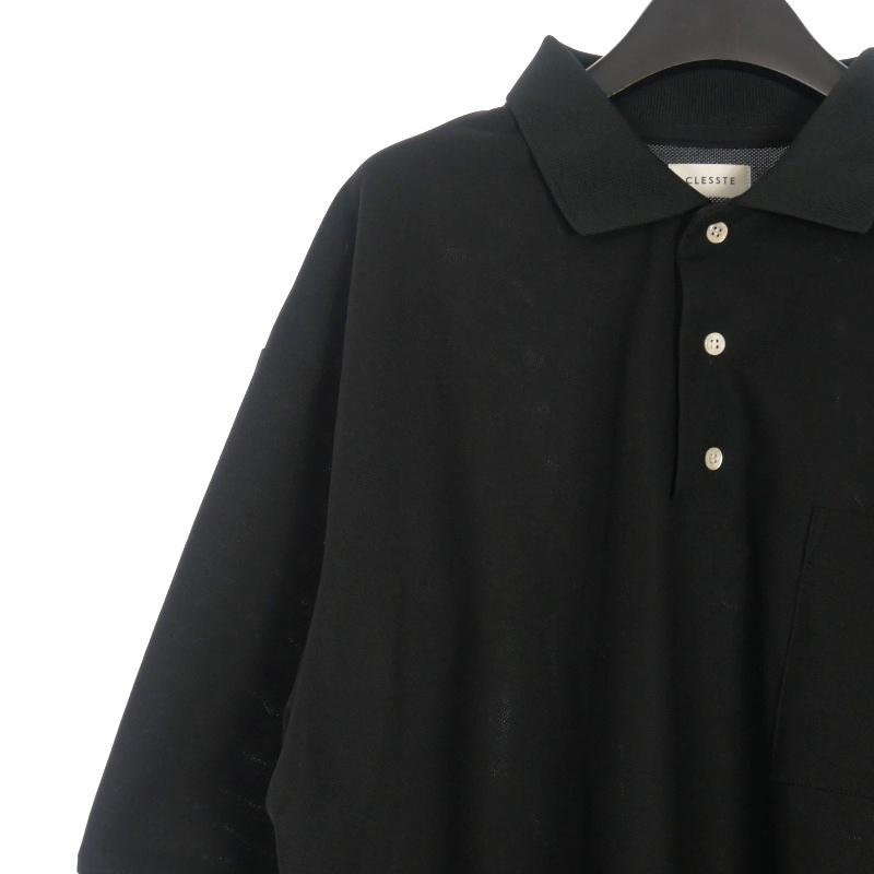 【中古】クレスト CLESSTE MASSIVE S/S POLO SHIRT 鹿の子編み ポロシャツ 半袖 F ブラック 黒 CLS-PL-2301 メンズ クレスト CLESSTE MASSIVE S/S POLO SHIRT 鹿の子編み ポロシャツ 半袖