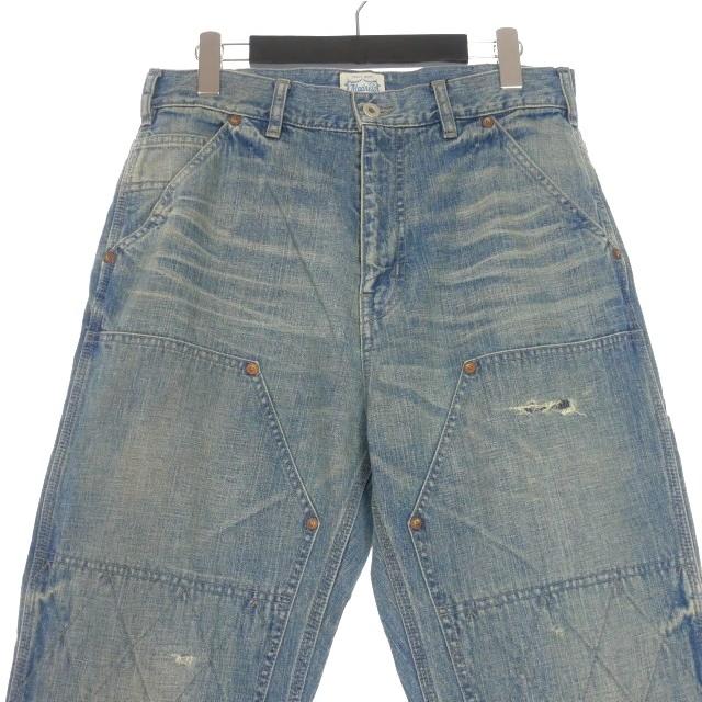 【中古】未使用品 マッドネス MADNESS 25SS DOUBLE KNEE WORK PANTS ペインターパンツ ストレートデニム S インディゴ 未使用品 マッドネス MADNESS 25SS DOUBLE KNEE WORK PANTS ペインター