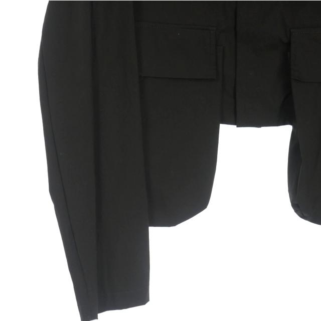 【中古】未使用品 アンドゥムルメステール ANN DEMEULEMEESTER 24SS SILVESTER ULTRA LIGHT CROPPED CARGO JACKET  44 ブラック Ann DEMEULEMEESTER 未使用品 アンドゥムルメステール ANN 24SS