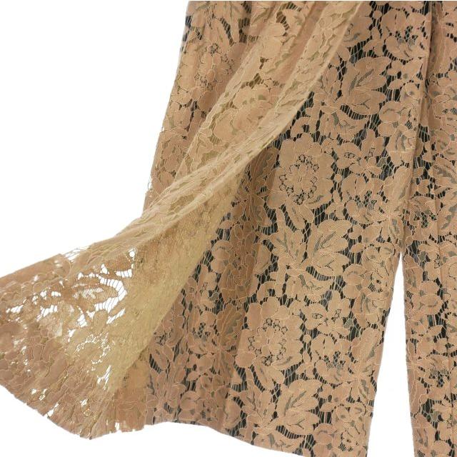 【中古】エムエスジーエム MSGM レース ワイドパンツ スラックス 42 ピンクベージュ 2041MDB07 レディース エムエスジーエム MSGM レース ワイドパンツ スラックス 42 ピンク