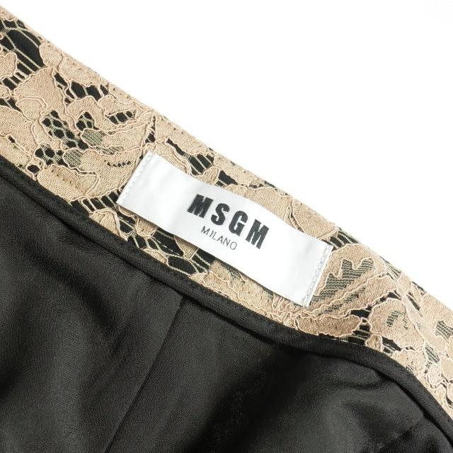 エムエスジーエム MSGM レース ワイドパンツ スラックス 42 ピンク