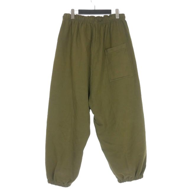 【中古】ヘドメイナー HED MAYNER ワイドスウェットパンツ スラックス S オリーブグリーン 緑 HMMY30010R メンズ ヘドメイナー HED MAYNER ワイドスウェットパンツ スラックス S