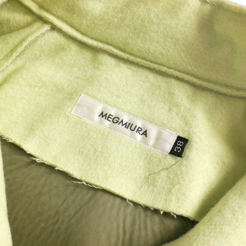 【中古】未使用品 メグミウラ MEGMIURA 23AW ポンチョ ボンディングコート 38 ライム  MM-WD23AW-CO2353 レディース 未使用品 メグミウラ MEGMIURA 23AW ポンチョ ボンディングコート 38