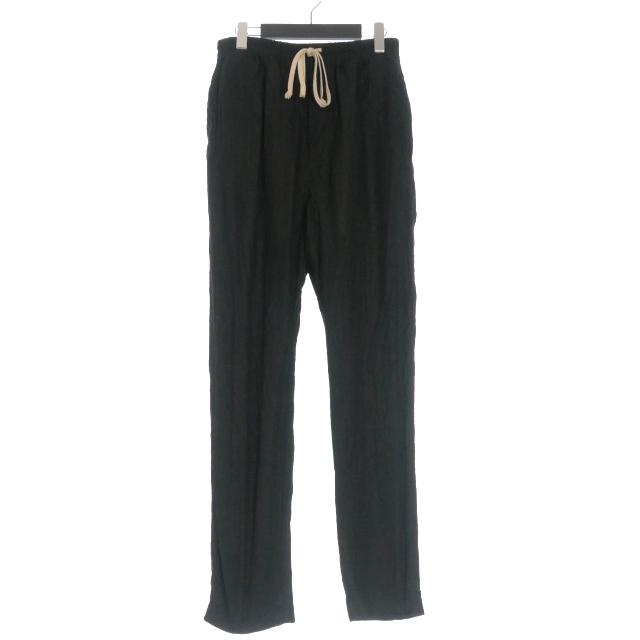 【中古】リックオウエンス Rick Owens ウールキュプラ ドローストリングパンツ スラックス 46 ブラック 黒 RU20S7390 リックオウエンス Rick Owens ウールキュプラ ドローストリングパンツ