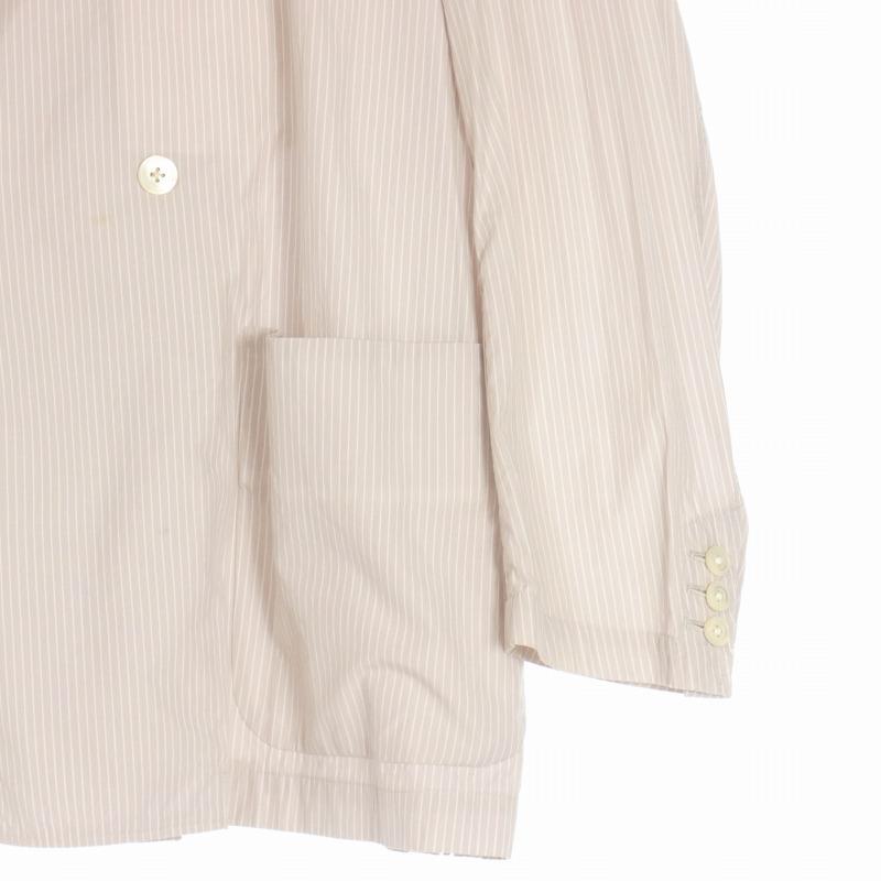 ヨーク YOKE STRIPE DOUBLE BRESTED SHIRT JACKET シャツジャケット