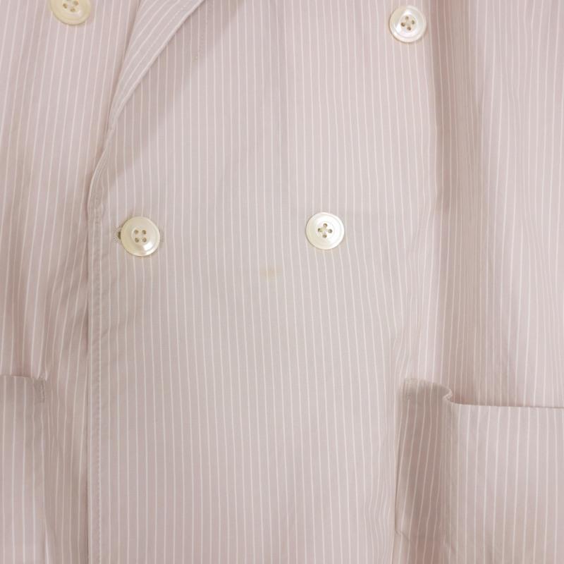 【中古】ヨーク YOKE STRIPE DOUBLE BRESTED SHIRT JACKET シャツジャケット ブレザー 3 ベージュ YK22SS0331J メンズ ヨーク YOKE STRIPE DOUBLE BRESTED SHIRT JACKET シャツジャケット