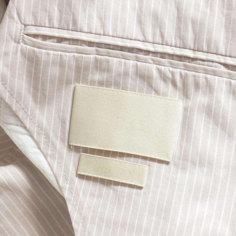 ヨーク YOKE STRIPE DOUBLE BRESTED SHIRT JACKET シャツジャケット