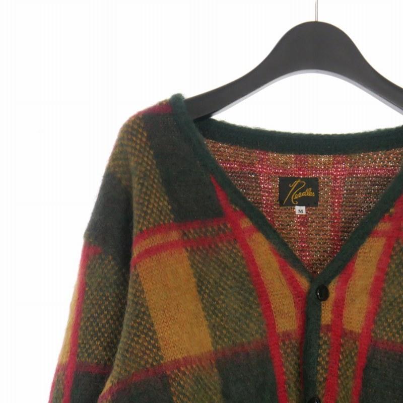 ニードルズ Needles 22AW Mohair Cardigan Tartan チェック柄 モヘア