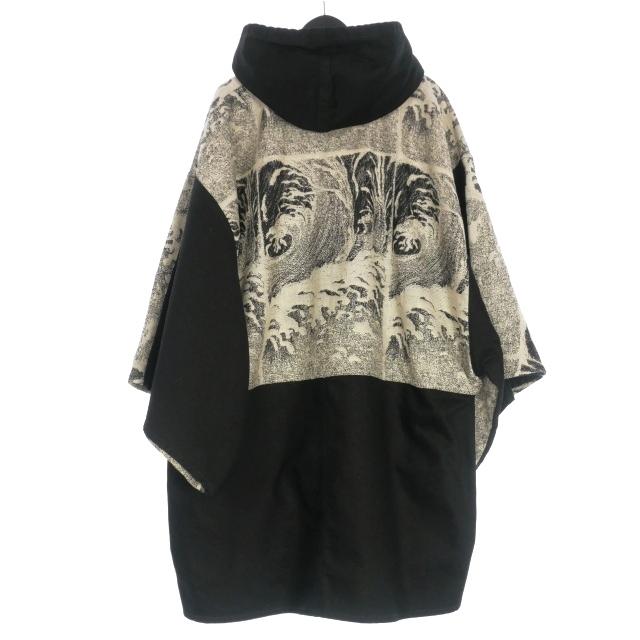 【中古】セリーヌ CELINE 23SS バハセーター ローウォッシュ ジャカードデニム プルオーバー パーカー M 黒 白 CELINE（セリーヌ） CELINE 23SS バハセーター ローウォッシュ ジャ