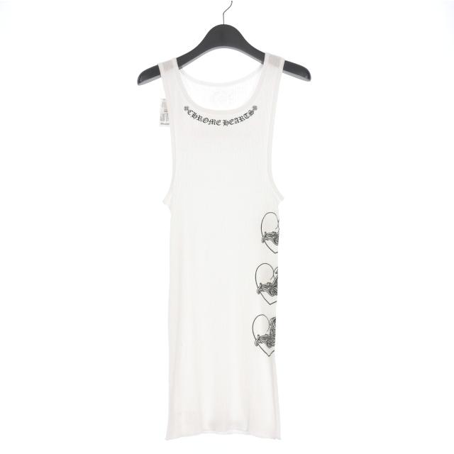 Chrome Hearts タンクトップ MEDIUM ホワイト CHROME HEARTS クロムハーツ Love You リブタンクトップ