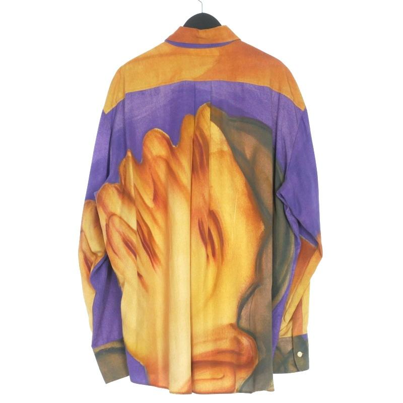 【中古】カルネボレンテ Carne Bollente Orange & Purple 'I'm Cumming' Shirt 柄シャツ 長袖 L マルチカラー CL2331009 メンズ カルネボレンテ Carne Bollente Orange & Purple 'I'm Cumming' Shirt