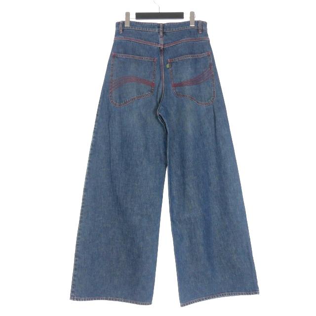 未使用品 イーアールエル ERL 25SS BAGGY INDIANA DISTRESSED JEANS