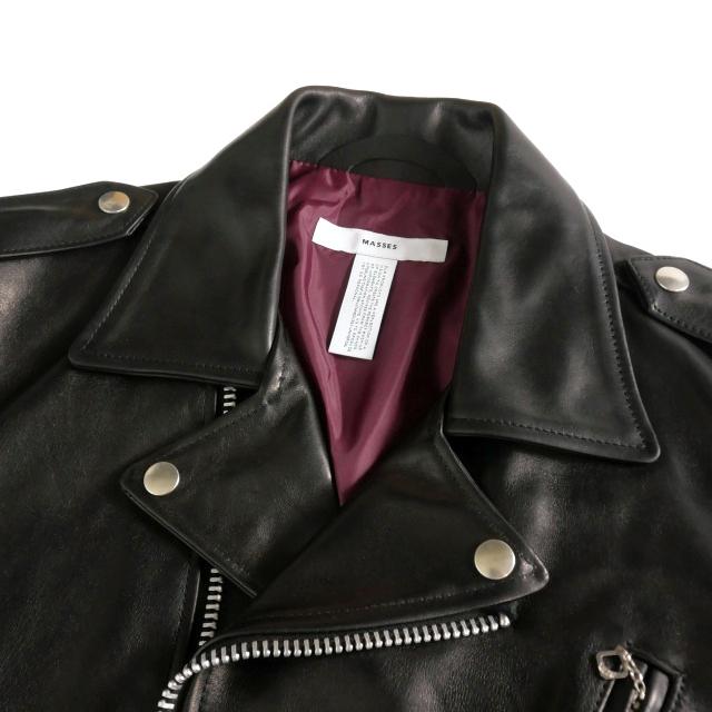 未使用品 マシス MASSES LEATHER JKT VINTAGE W ホースレザーダブル
