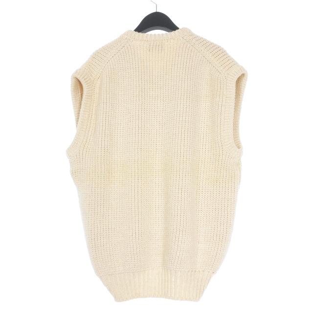 【中古】トリココムデギャルソン tricot COMME des GARCONS 90s Vネック ローゲージニットベスト セーター アイボリー トリココムデギャルソン tricot COMME des GARCONS 90s Vネック