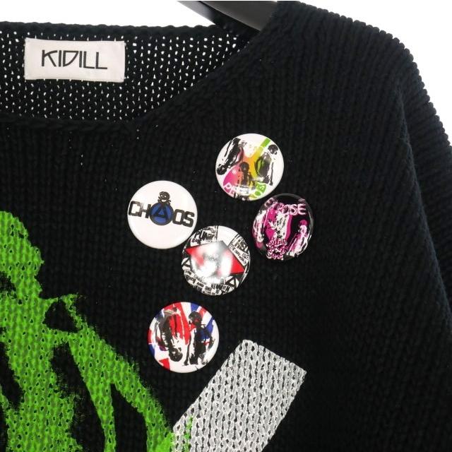【中古】キディル KIDILL 25AW SEDITIONARIES PULLOVER KNIT プリント プルオーバーニット セーター F ホワイト 白 KL992 メンズ 未使用品 キディル KIDILL 25AW SEDITIONARIES PULLOVER KNIT プリント
