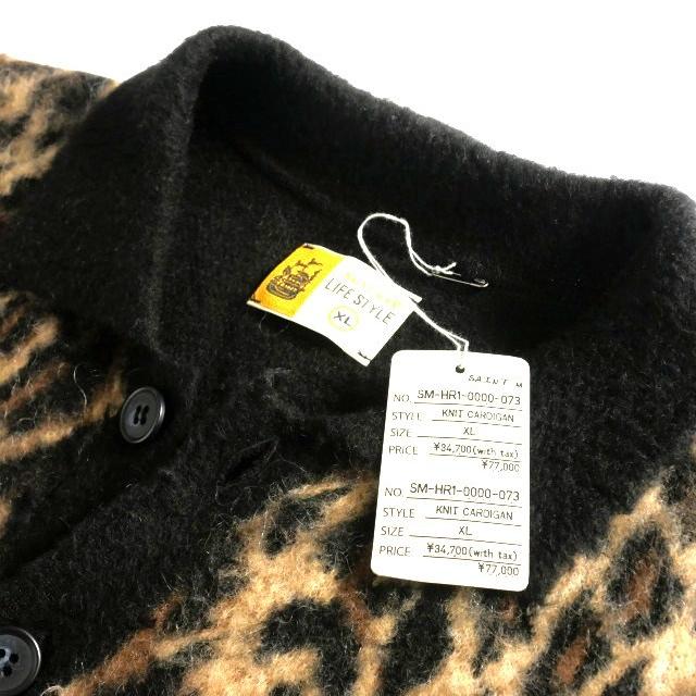 未使用品 セントマイケル SAINTMICHAEL 25AW LEOPARD KNIT CARDIGAN