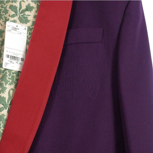 【中古】ディースクエアード DSQUARED2 23AW ショールカラージャケット ブレザー 38 パープル/レッド S75BN0859 DSQUARED2（ディースクエアード） DSQUARED2 23AW ショールカラー