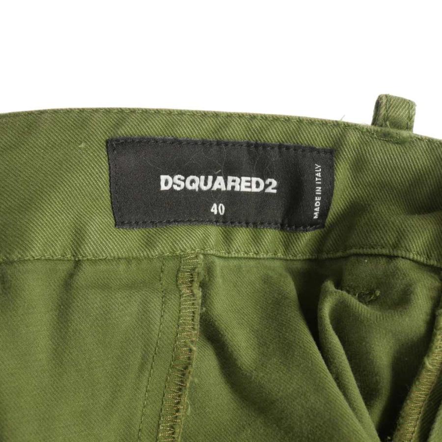 【中古】未使用品 ディースクエアード DSQUARED2 23AW Lingerie Mini リボン レース ドッキングスカート 40 カーキ/ピンク/ブラック DSQUARED2（ディースクエアード） 未使用品 DSQUARED2 23AW Lingerie