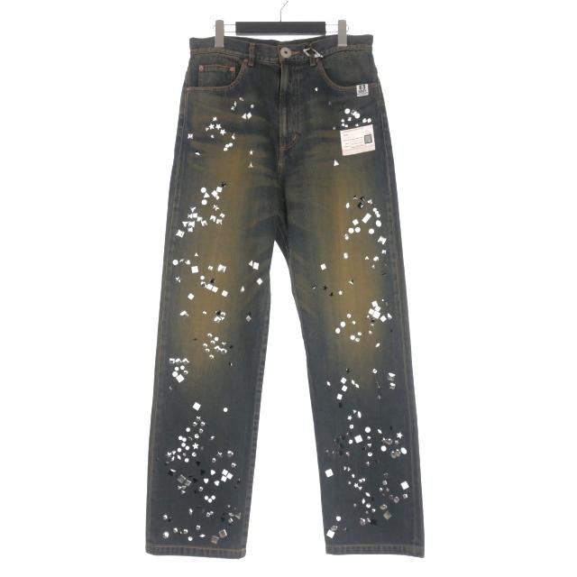 【中古】ミハラヤスヒロ MIHARA YASUHIRO 25AW EMBELLISHED JEANS ラインストーン デニムパンツ ジーンズ 48 未使用品 ミハラヤスヒロ MIHARA YASUHIRO 25AW EMBELLISHED JEANS